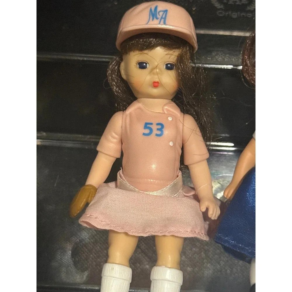 Vintage Madame Alexander Dolls Baseball Player‎ 53 and Blue Dress Girl Lot of 2